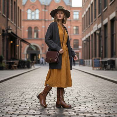 Verity | Leather Lace-Up Boots