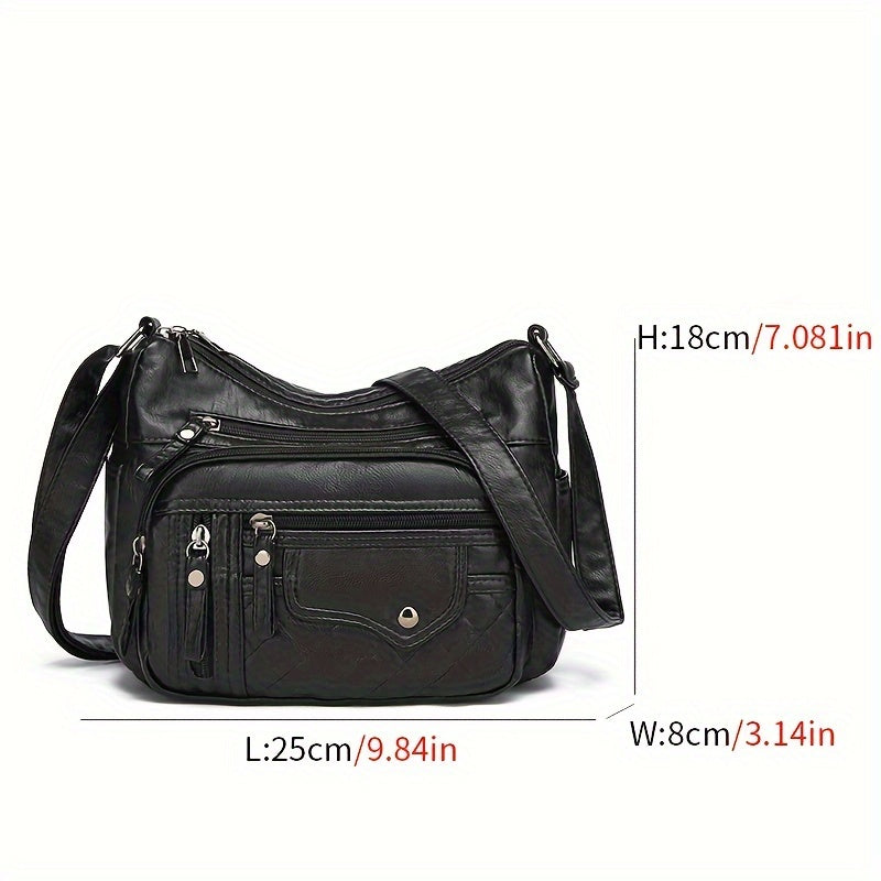 Vera | Fashion Multi Zipper Crossbody Bag